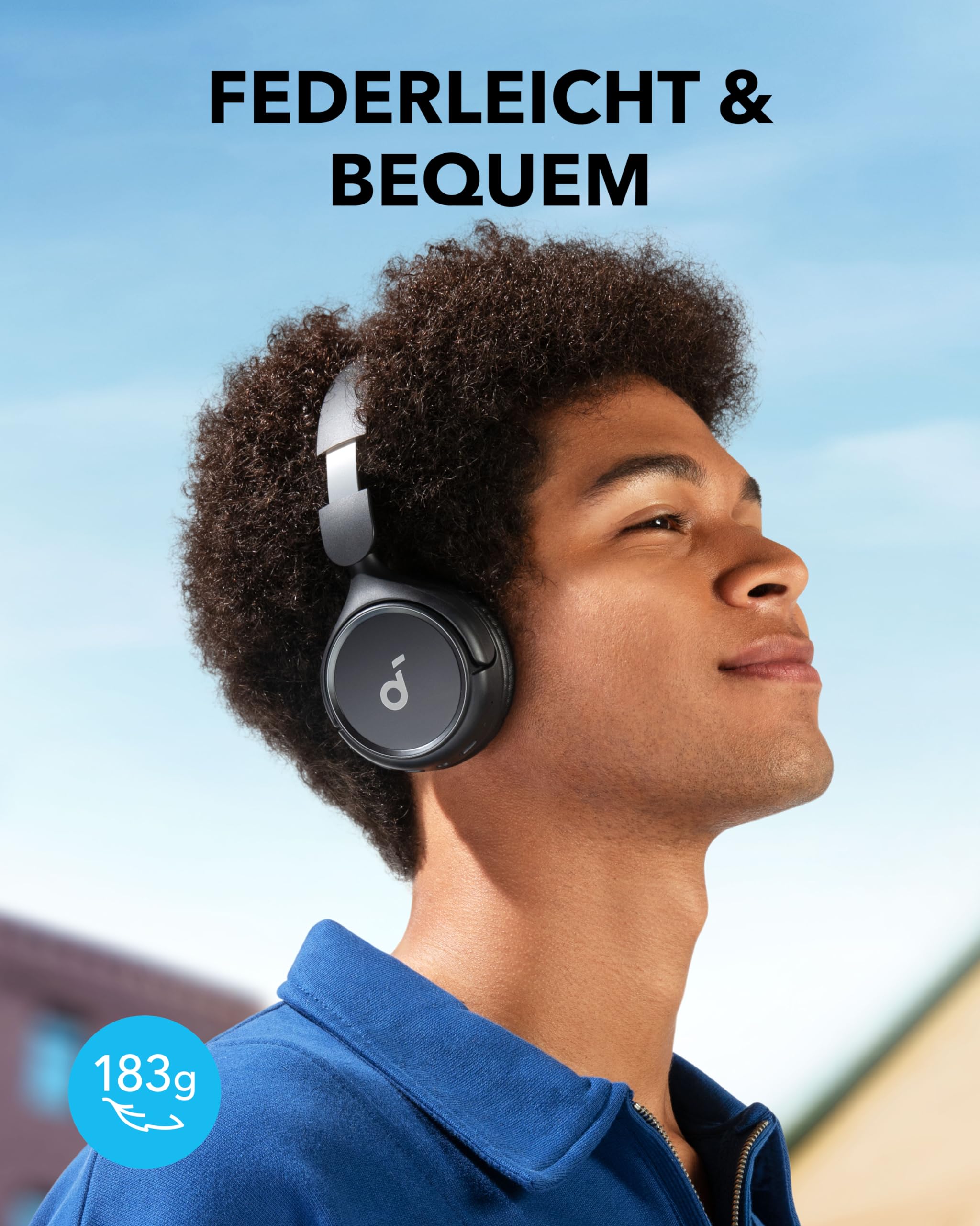 soundcore H30i Kabellose On-Ear Kopfhörer, Faltbares Design, Purer Bass, 70h Wiedergabe, Bluetooth 5.3, Leicht und bequem, App Steuerung, Multipoint-Verbindung 4