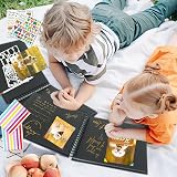 Miaikoe DIY Scrapbook Album 25.5x25.5 cm Hardcover Kraft 20 Sheets Black view 6