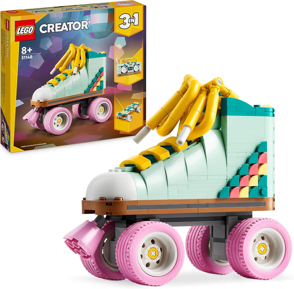 LEGO Creator 3in1 Retro Roller Skate 31148 Mini Skateboard Boom Box Radio