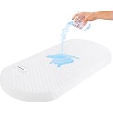 Pro Goleem Baby Bassinet Mattress, Waterproof Soft Cover, Oval 30"x15" | BSA Certified &amp; Fiberglass-Free Fire Retardant. Fits Dream On Me Lacy. Breathable Cover. Quilted Foam. Machine Washable