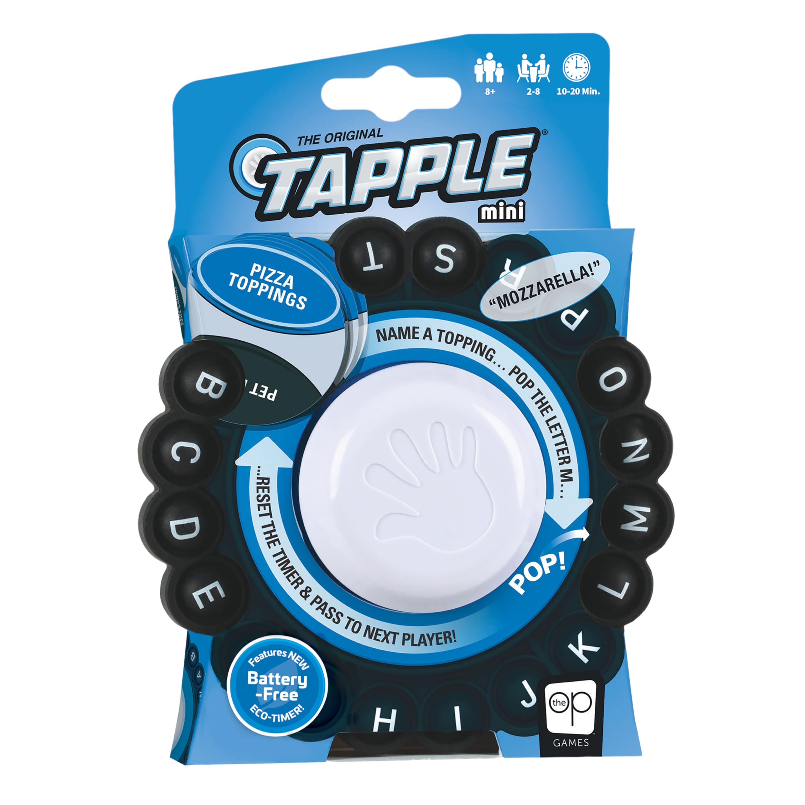 Photo 1 of The Original Tapple Mini, Travel Sized Word Game for Family & Kids, Choose a Category & Race Against Time, Portable Pop Wheel With 36 Cards, Fun Educational Toy & Game for Ages 8+, Quick Play Anywhere
