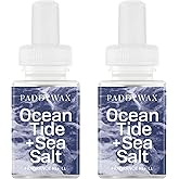 Pura & Paddywax Home Scent Refill - Smart Air Diffuser - Up to 120-Hours of Luxury Fragrance per Refill - Home Essential - Clean & Safe Diffuser Fragrance - 2 Pack, Ocean Tide & Sea Salt