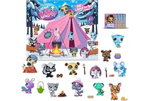 Littlest Pet Shop - Cozy Campfire Play Pack - Series 4 - Gen 7 Authentic LPS Bobble Head Toy Figure, Collectible Toy Animal, Ages 4+