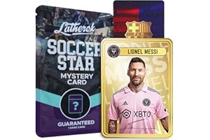 LATHEROK Messi Soccer Star Card, Masterpiece in The World of Football Collectibles, Crafted with Precision and Passion, Ultra-Rare Metal Card, Soccer Value Card, A Must-Have Gift for Soccer Fans
