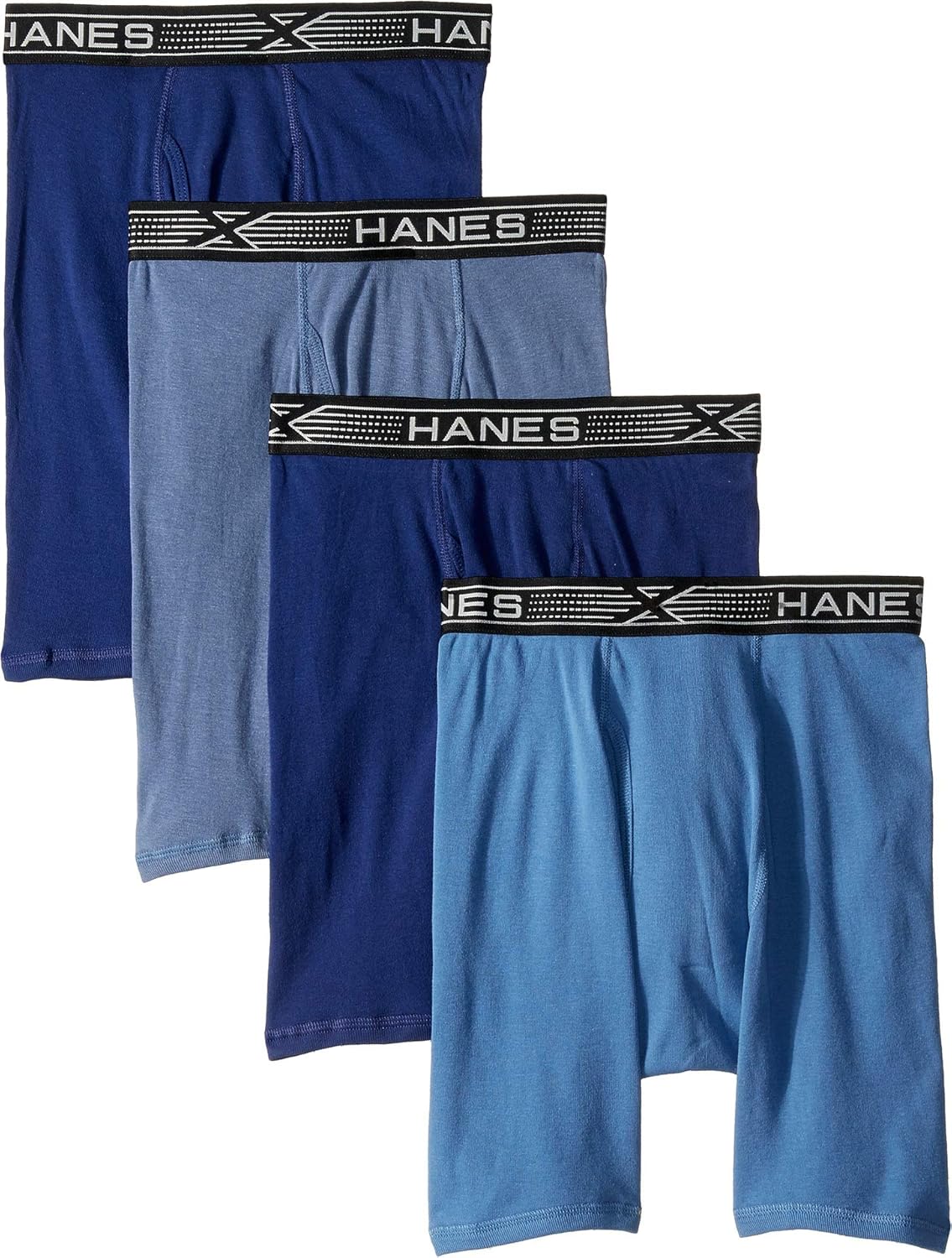 hanes premium women's 4pk comfortsoft waistband with cotton long leg boxer briefs