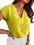 ANRABESS Women Tops Cap Sleeve Textured Dressy