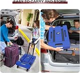 SOLEJAZZ Folding Hand Truck Dolly 230KG 6 Wheels 2 Cords Blue view 5