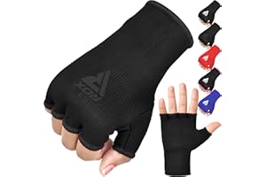 RDX Boxing Hand Wraps Inner Gloves Men Women, Half Finger Elasticated Bandages, Under Mitts Fist Protection, Muay Thai, Kickboxing, MMA, Martial Arts Speed Bag Punching Training