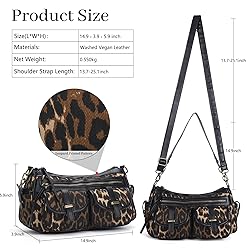 Angel Kiss Hobo Leopard Purses for Women Crossbody