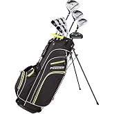 Precise M3 Men's Right-Handed Complete Golf Club Set | Package Includes: 460CC Driver, 3 Wood, 21* Hybrid, 6-9 Irons, Pitching Wedge, Putter, Deluxe Stand Bag, 3 Headcovers | Select Your Size &amp; Color