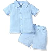 Renotemy Toddler Baby Boy Clothes Summer Outfits Infant Boy Clothing For Little Kid Shorts Sets