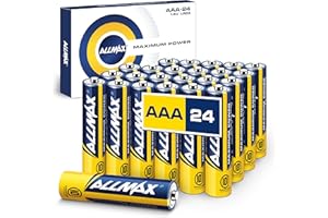 ALLMAX BATTERY Allmax AAA Maximum Power Alkaline Triple A Batteries (24 Count) – Ultra Long-Lasting, Leakproof Design, 10-Year Shelf Life, Maximum Performance (1.5V)