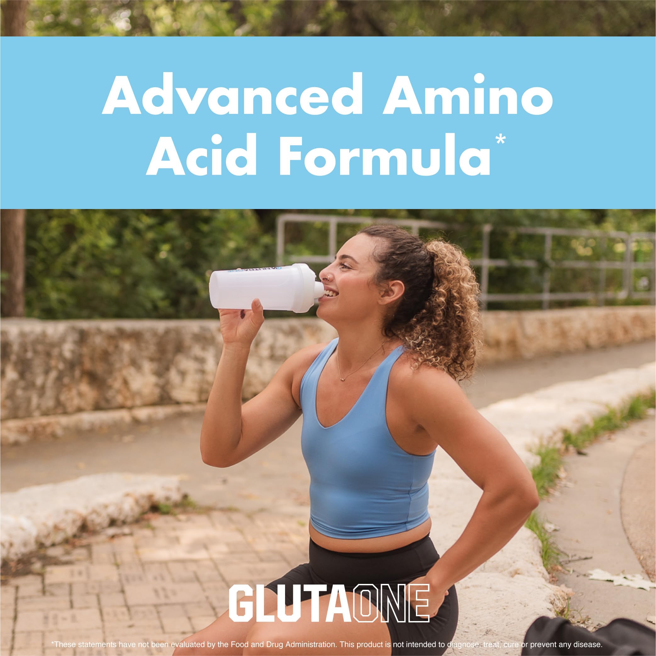 NutraOne GlutaOne L-Glutamine Powder Post Workout Recovery Supplement (75 Servings)