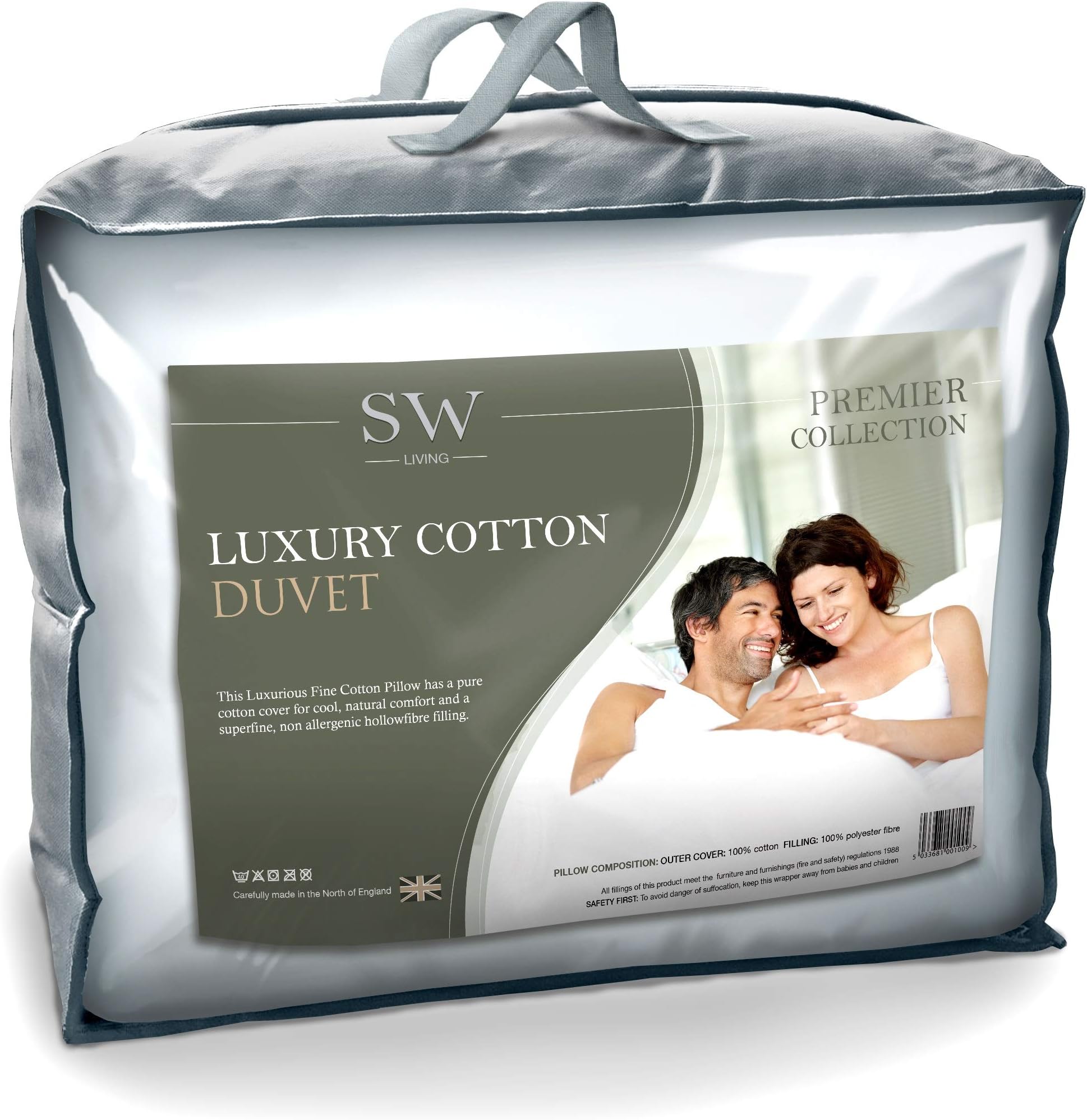 S W Living All Seasons Duo 15 Tog Luxury Fine Cotton Feels Like Down King Bed Size Duvet Quilt, (4.5 + 10.5 Tog) Made In The UK.