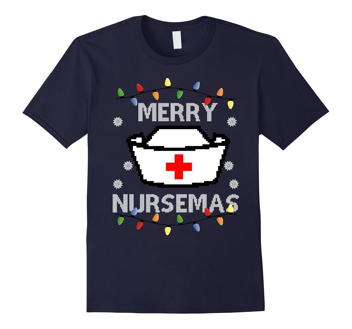 Nurse Christmas Merry Nursemas Ugly Sweater T Shirt-ANZ