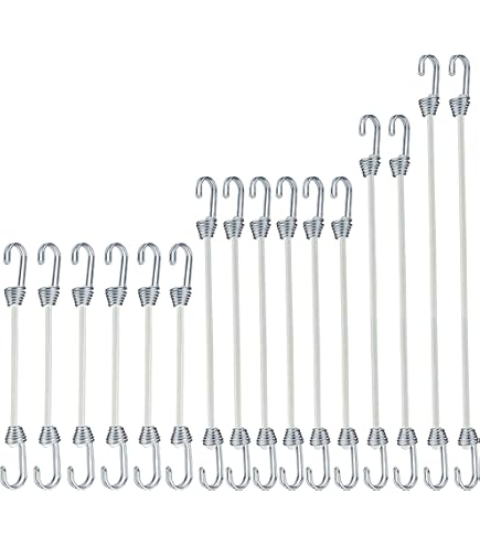 8PCS Bungee Cords With Hooks, Mini Bungee Cords, Rubber Short
