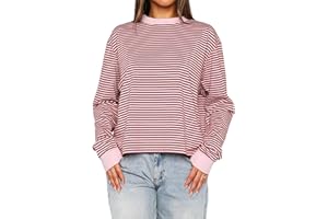 Navneet Women Striped Long Sleeve Rugby Shirt Fall Oversized Crewneck Sweatshirt Y2K Sweater Tops Vetement Mode