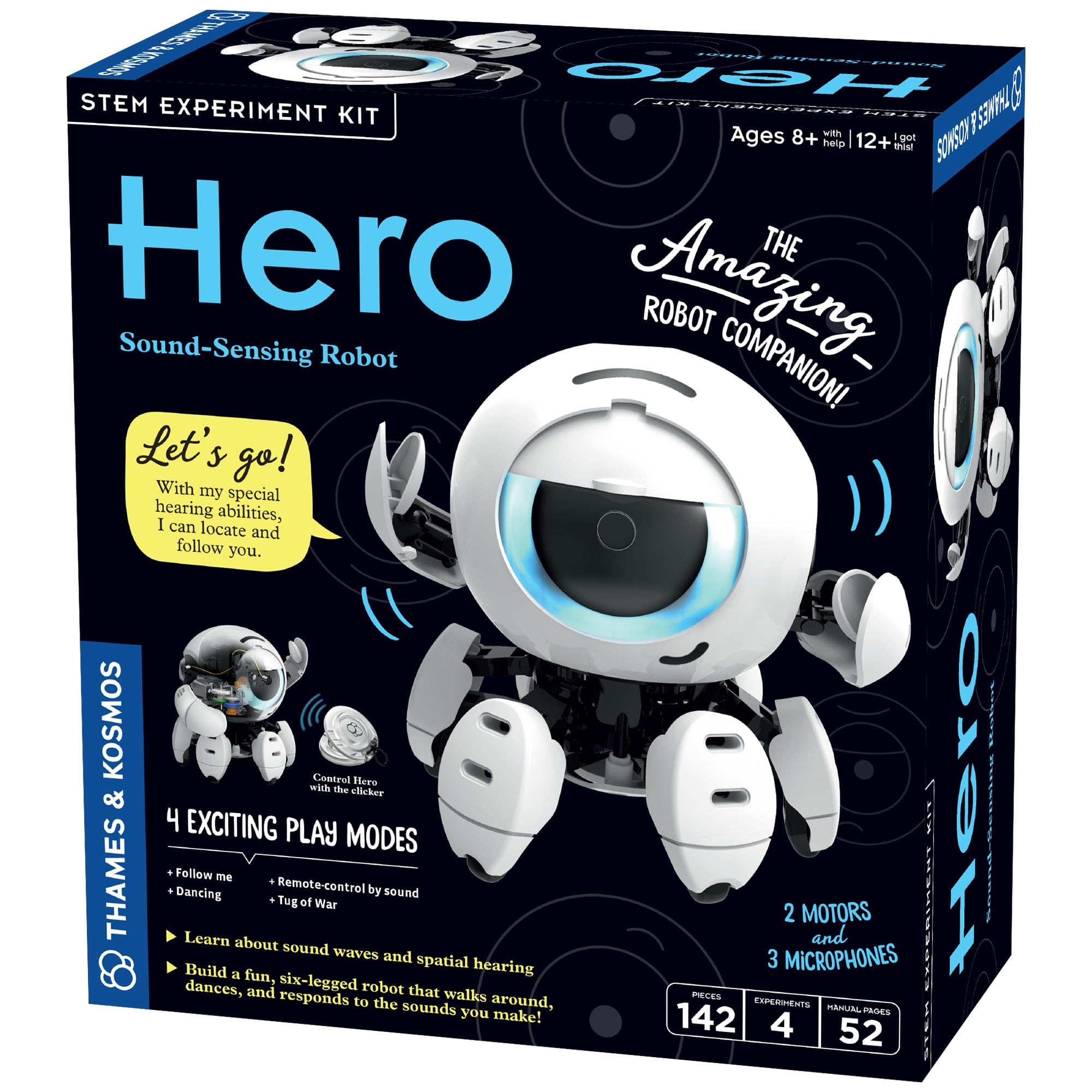 Photo 1 of Thames & Kosmos Hero: Sound-Sensing Robot STEM Kit, Toy of the Year Finalist, Build a Robot that Reacts to Sounds, Explore Engineering, Sound Technology, Spatial Hearing, Screen-Free, Educational Play