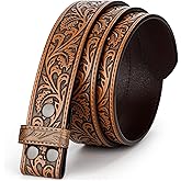 BELTROAD Western Leather Belt Strap for Men Women Cowboy Cowgirl Leather Mens Belts for Jeans Birthday Christmas Belt Gifts