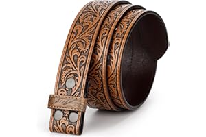 BELTROAD Western Leather Belt Strap for Men Women Cowboy Cowgirl Leather Mens Belts for Jeans Birthday Christmas Belt Gifts