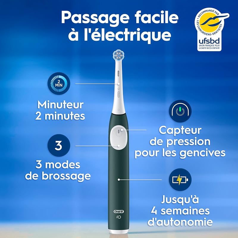 Brosse à Dents Electrique iO 2 avec 1 Brossette, Vert Forêt