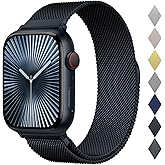 Stainless Steel Milanese Loop Compatible with Apple Watch Band 38mm 40mm 41mm 42mm（series 11/10） for men and women, Magnetic Clasp Replacement for iWatch Bands Ultra Series11 10 9 8 7 SE 6 5 4 3 2 1, Midnight