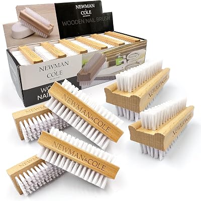 Newman and Cole Wooden Nail Brush Double-Sided Set of 6