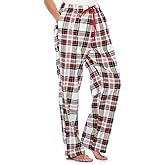 Casual Nights Women's Flannel Pajama Sleep Pants, Soft Plaid Pjs Bottoms