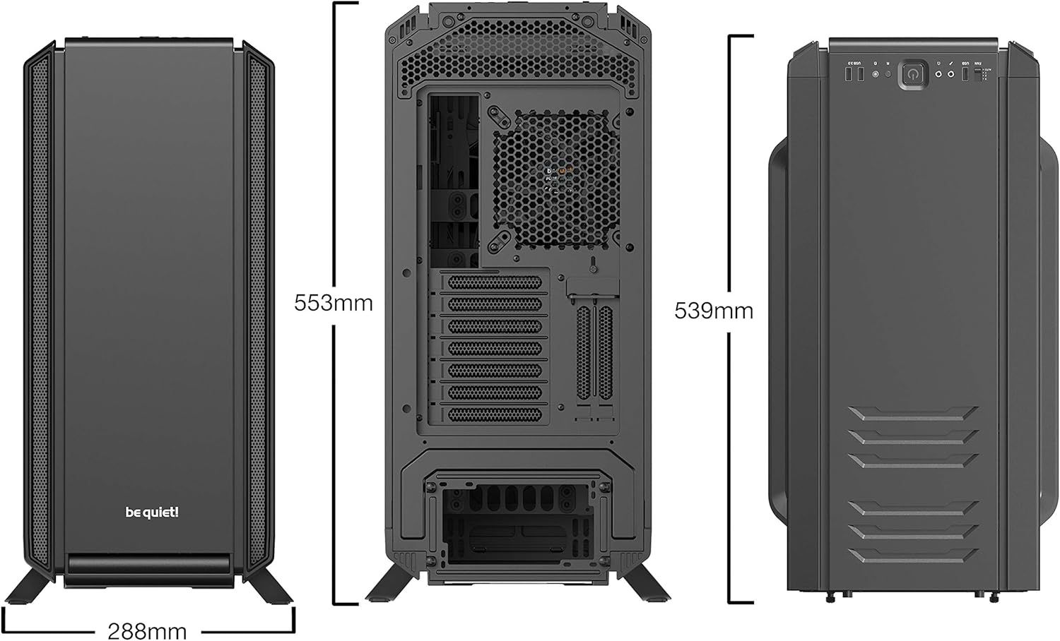 be quiet! Silent Base 801 Midi-Tower Negro: Amazon.es: Electrónica