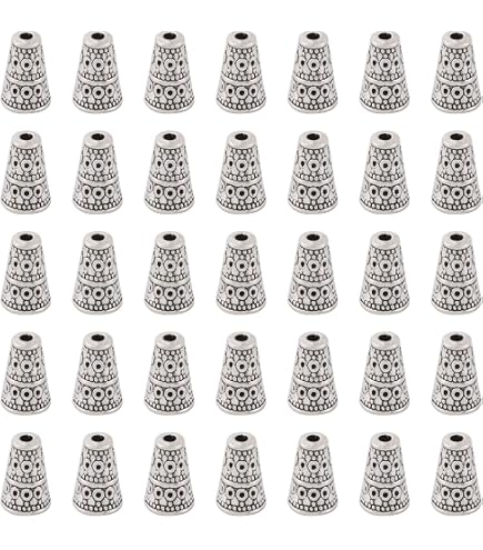thumbnail image 2 of 20pcs Tibetan Silver Style Trumpet Bead Caps – Alloy Tassel Cone End Beads 18x16.5x7mm For Jewelry Making 2 of 6