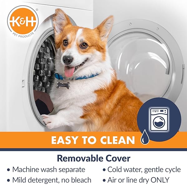 K&H PET PRODUCTS BUCKET BOOSTER DOG CAR SEAT, SEAT BELT SECURED, 2 SAFETY LEASHES, WASHABLE COVERS, STURDY DOG & CAT BOOSTER SEAT, CARRIERS FOR SMALL TO MEDIUM PETS – LARGE GRAY/CREAM