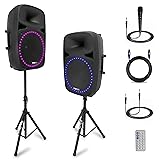 Pyle PA Speaker System, 500W Max Output with AUX