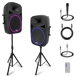 Pyle PA Speaker System, 500W Max Output with AUX