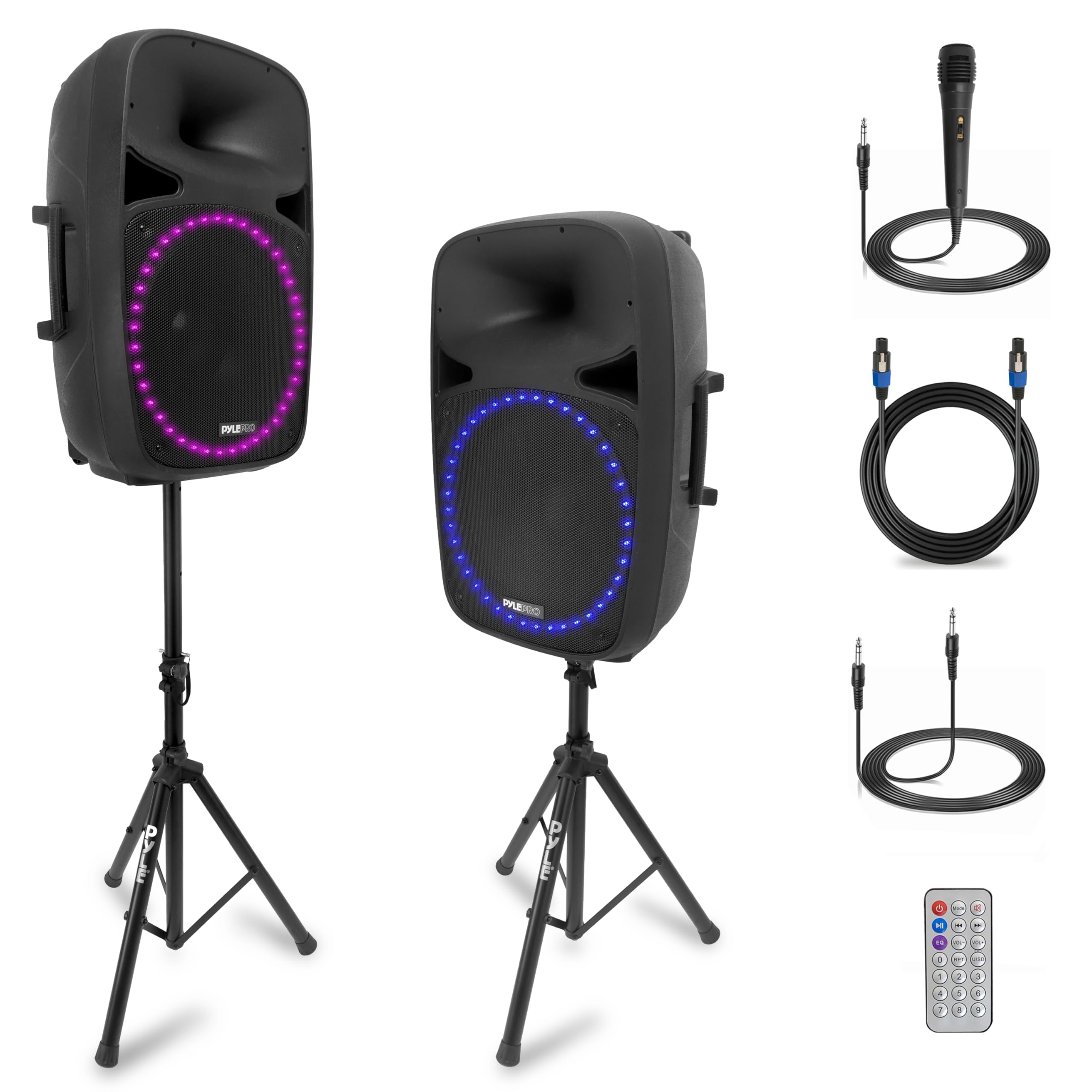 Pyle PA Speaker System, 500W Max Output with AUX