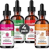 Hemp Oil - 4 Pack - Berry, Orange Creamsicle, Fuji Apple & Strawberry Melon 2500mg of Organic Hemp Oil - Grown & Made in The 