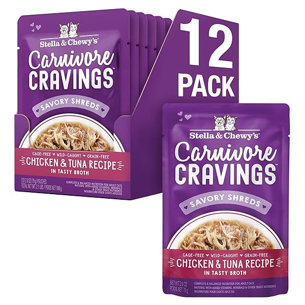 STELLA & CHEWY’S CARNIVORE CRAVINGS WET CAT FOOD...