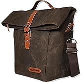 WELKINLAND 6H Insulation Leakproof Waxed Canvas Lunch Bag, Brown Heavy-Duty Lunch Bags, Lunch Tote Bags For Men, Men Lunch Box For Work