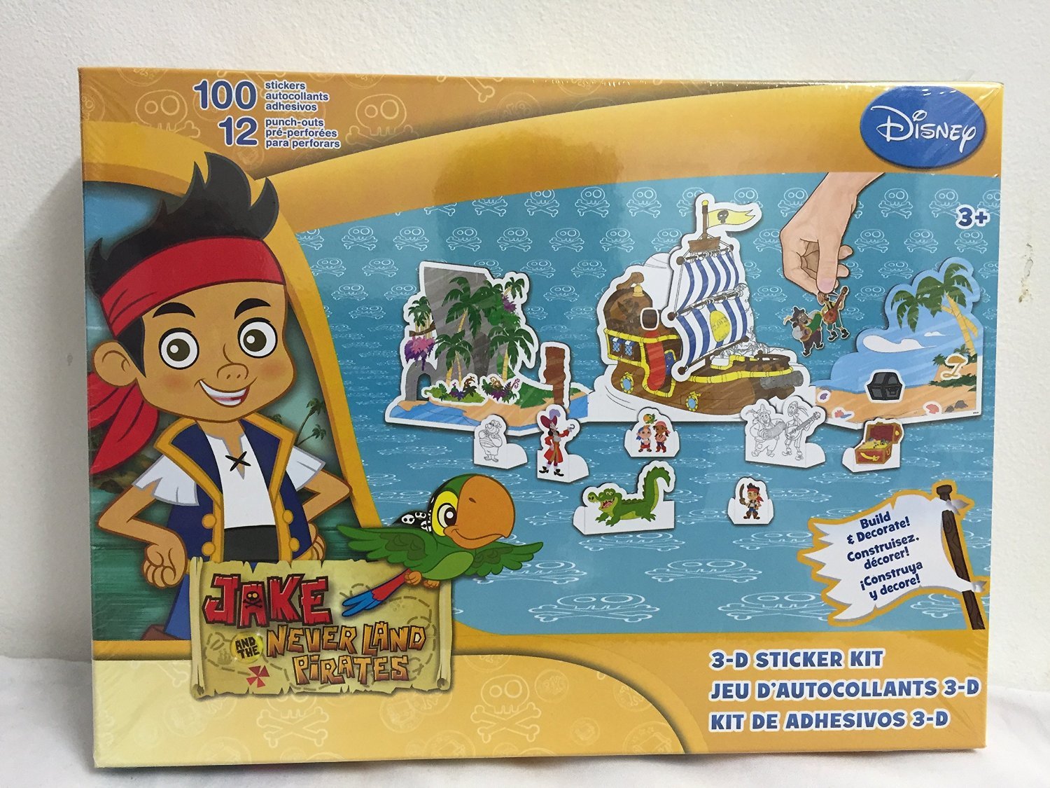 Jake And The Never Land Pirates Sticker Treasure Box New Pack Set