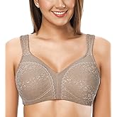 ZeroBound Women's Minimizer Bras Comfort Cushion Strap Wirefree Full Coverage Large Bust Non-Padded Bra