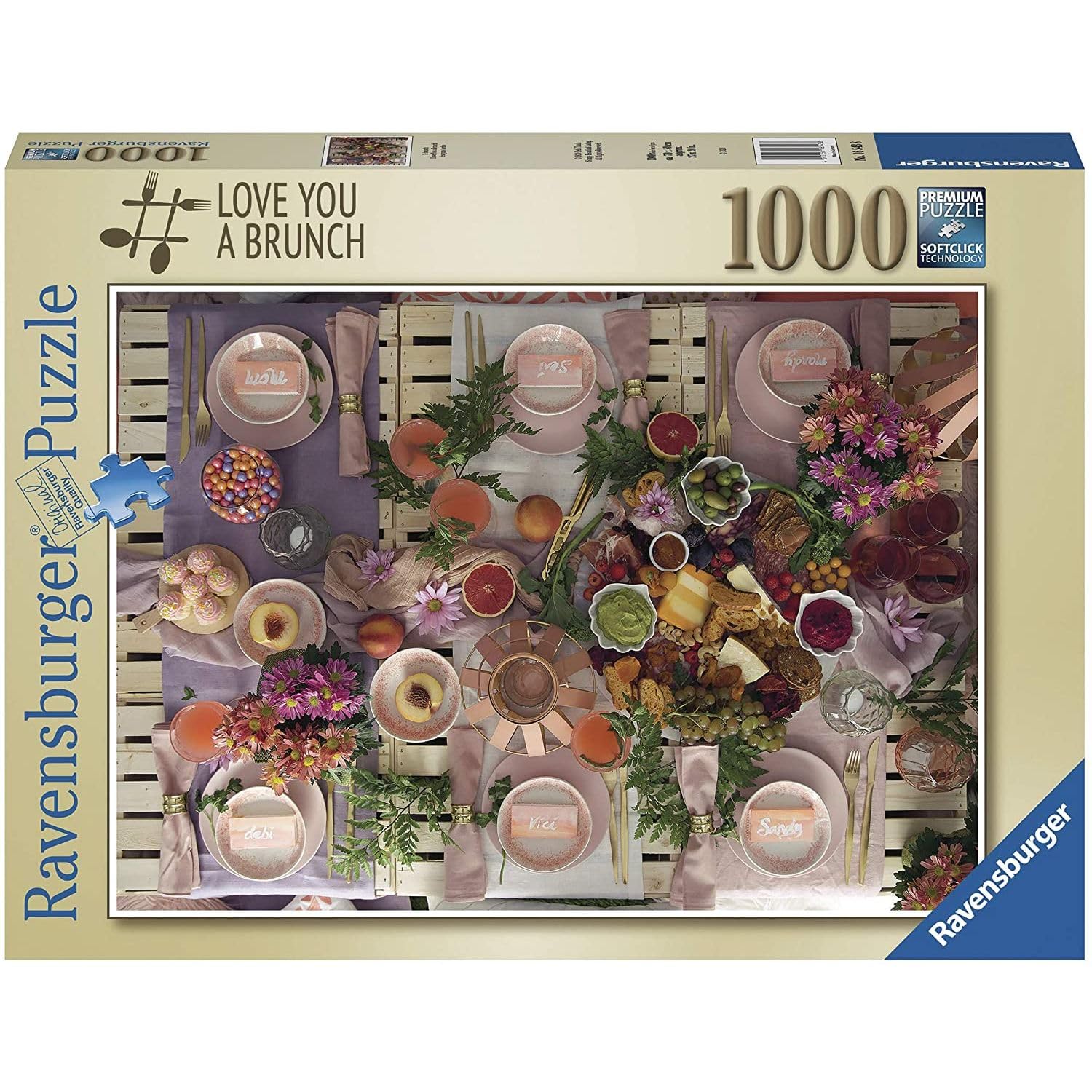 Ravensburger Love you a Brunch 1000 piece Jigsaw Puzzle for Adults and for Kids Age 12 and Up, [Amazon Exclusive]