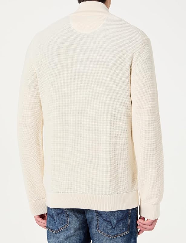 Micro Textured Cotton Half Zip