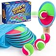Ayeboovi Kids Toys Toss and Catch Ball Set with 6 Paddles 3 Balls Outdoor Games for Kids Beach Pool Yard Games Toys for 3-12 Years Old Boys Girls Kids Adults Family Birthday Gift