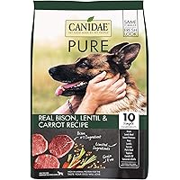 CANIDAE PURE Real Bison, Limited Ingredient, Grain Free Premium Dry Dog Food, 4 Lbs