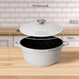 Nuovva Casserole Dishes with Lid 4L 24cm Cream Induction Oven Proof view 3