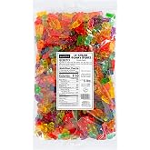 Kervan 12 Flavor Gummy Bears, 5 lb Bulk Bag | Twelve-flavor gummy bears with a soft, chewy texture for parties, candy buffets and everyday snacking