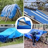 Onarway Tarpaulin 2m x 2m Heavy Duty 110GSM Blue with Grommets view 5