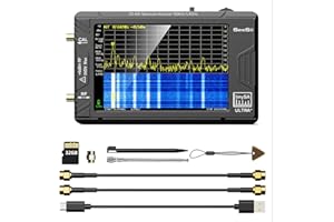 SeeSii Upgraded TinySA Ultra+ Spectrum Analyzer, 4.0 Inch 100kHz to 5.4GHz Handheld Tiny Frequency Analyzer with 32Gb Card, 2