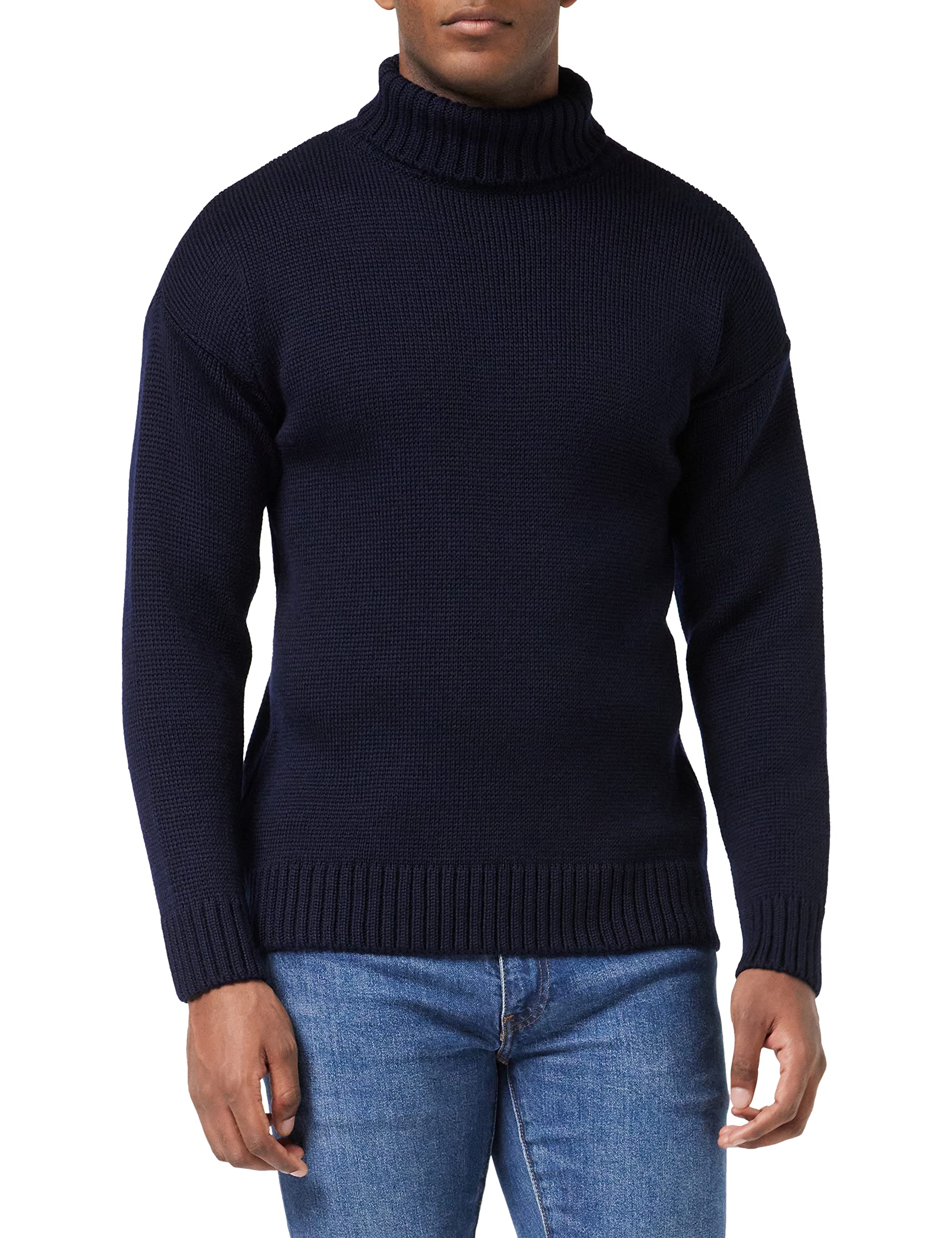 Merino Wool Submariner Sweater, Navy, M