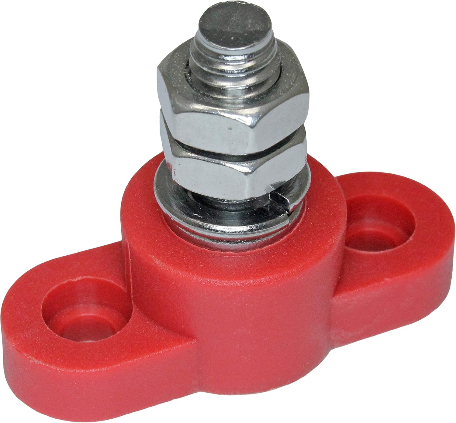 Positive Insulated Battery Power Junction Post Block 3/8 Lug X 16 thread (Red & Black Set): Automotive