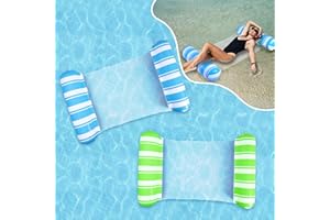 GG ZHONG QUAN Pool Float Adults 4-in-1 Water Hammock Float,Saddle, Drifter,Lounger Inflatable Pool Floats for Swimming Pool, Beach, Hammock Pool Float